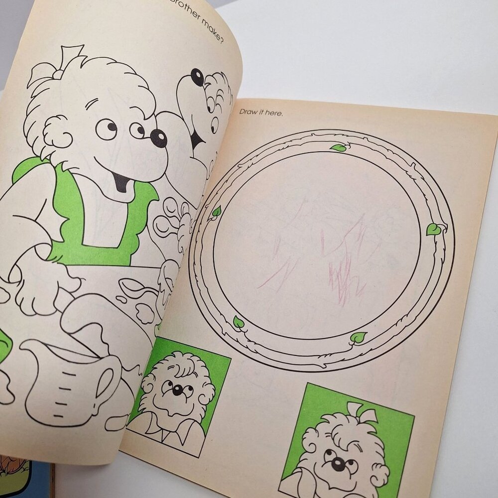 Berenstain Bears Mini-Boxes To Color Bigpaw Punch-Out Finish Picture Vintage - Picture 14 of 15